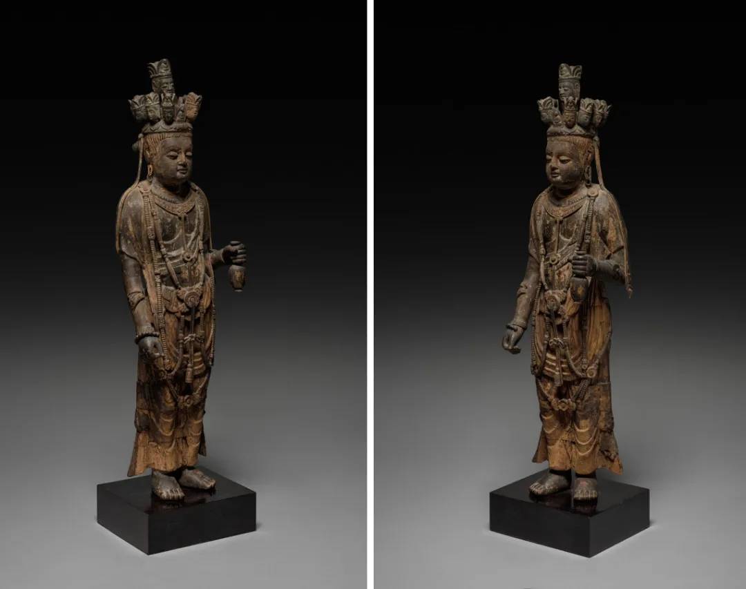 1/ 5 唐代木雕十一面观音像 高度:62.