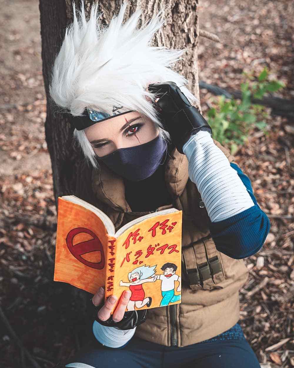 火影壁纸:国外小姐姐的神级cos,卡卡西和暗部