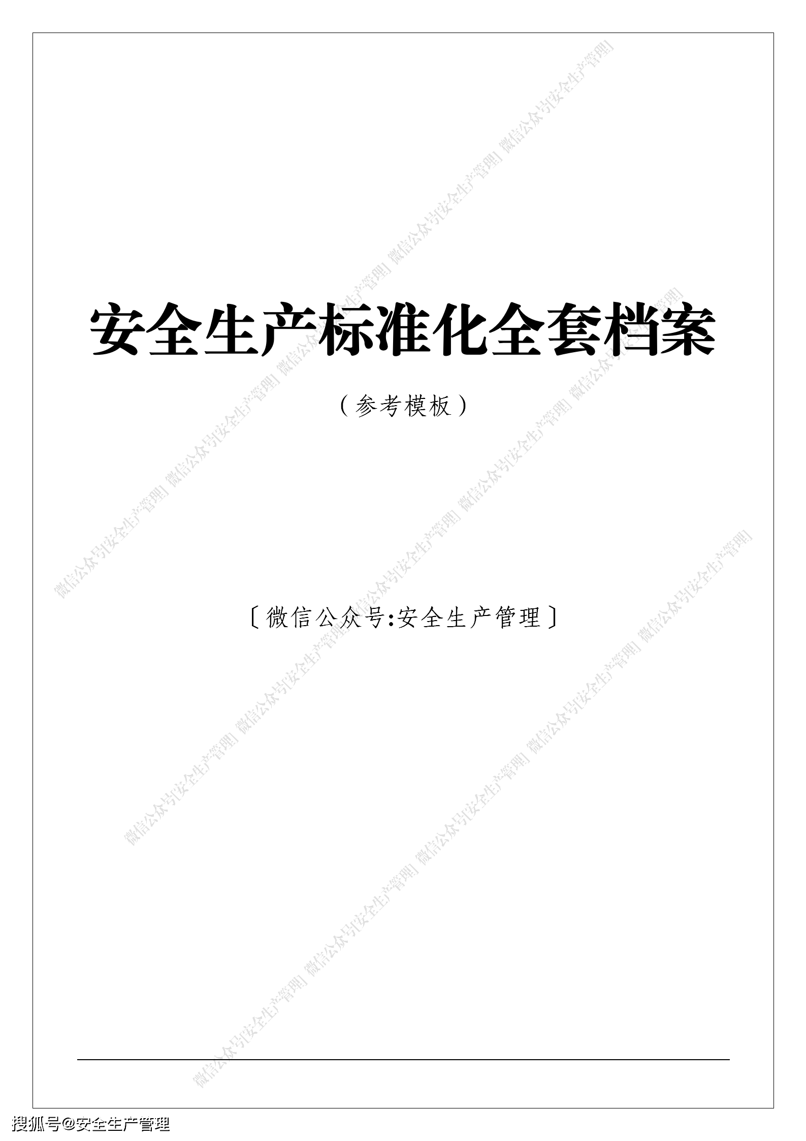 安全生产标准化全套档案(参考模板,100页)