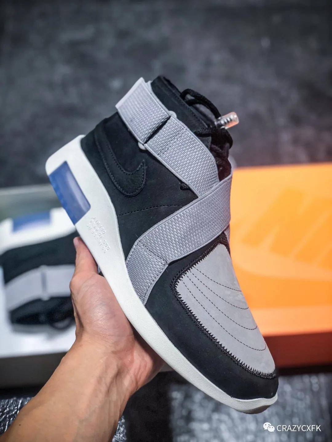 耐克恐惧上帝 nike air fear of god fog 中帮帆布交叉绑带鞋at8087