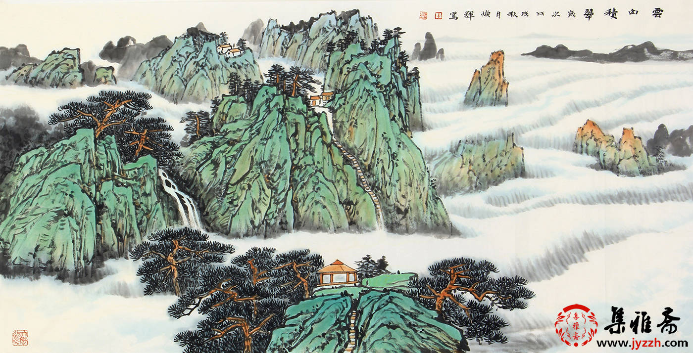 李焕辉笔下的山水画意境深遂画风甜美给人以身临其境的感觉