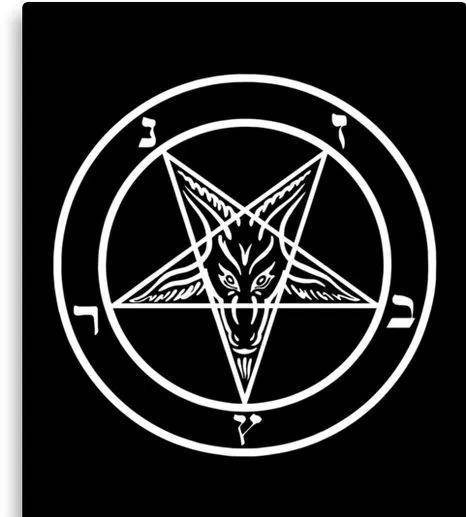 而倒置五角星里的巴风特山羊头,被称为"巴风特印记", 被用来当作魔鬼