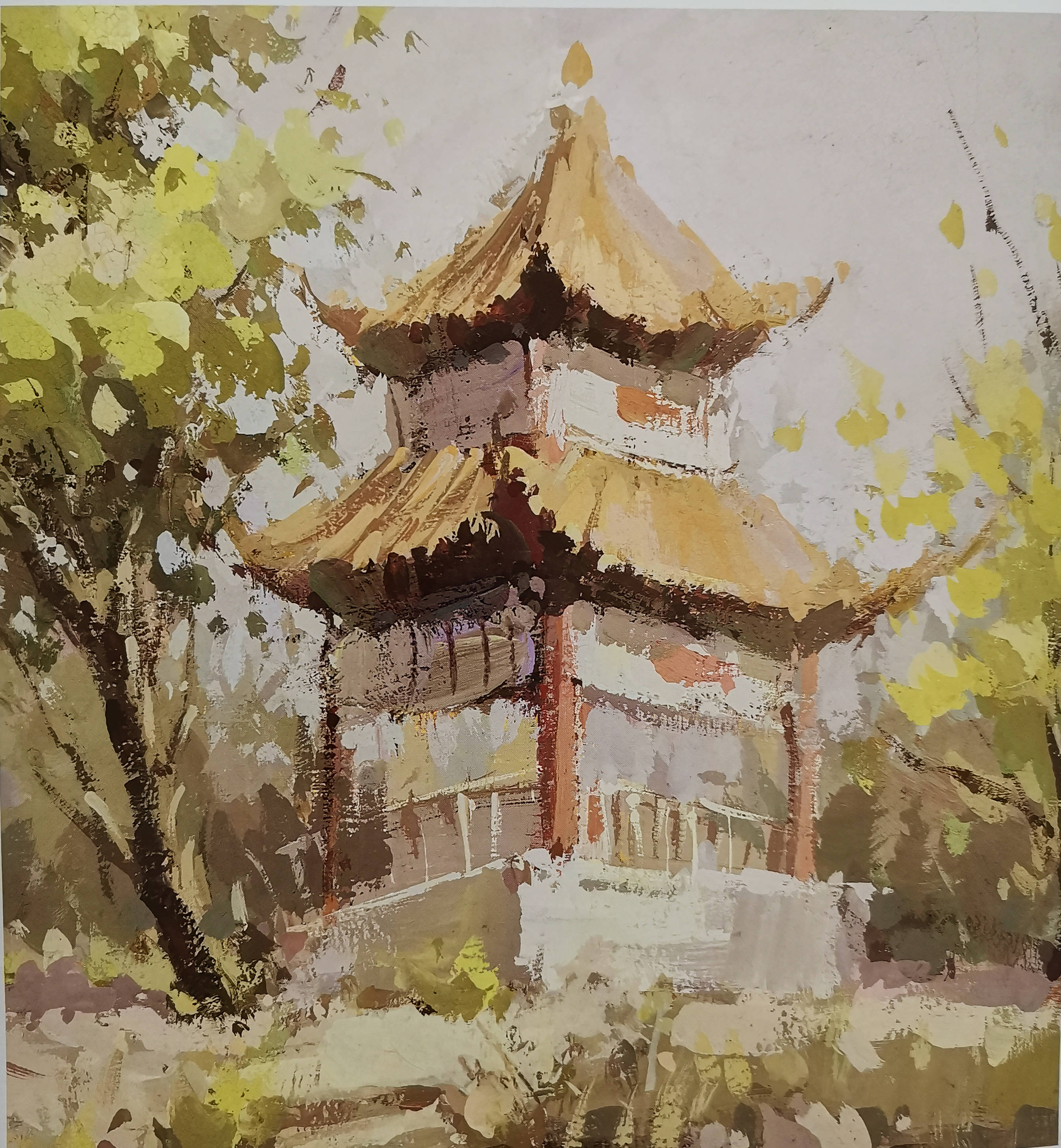 美术联考方向色彩风景单体详细解析(树,船,亭子)