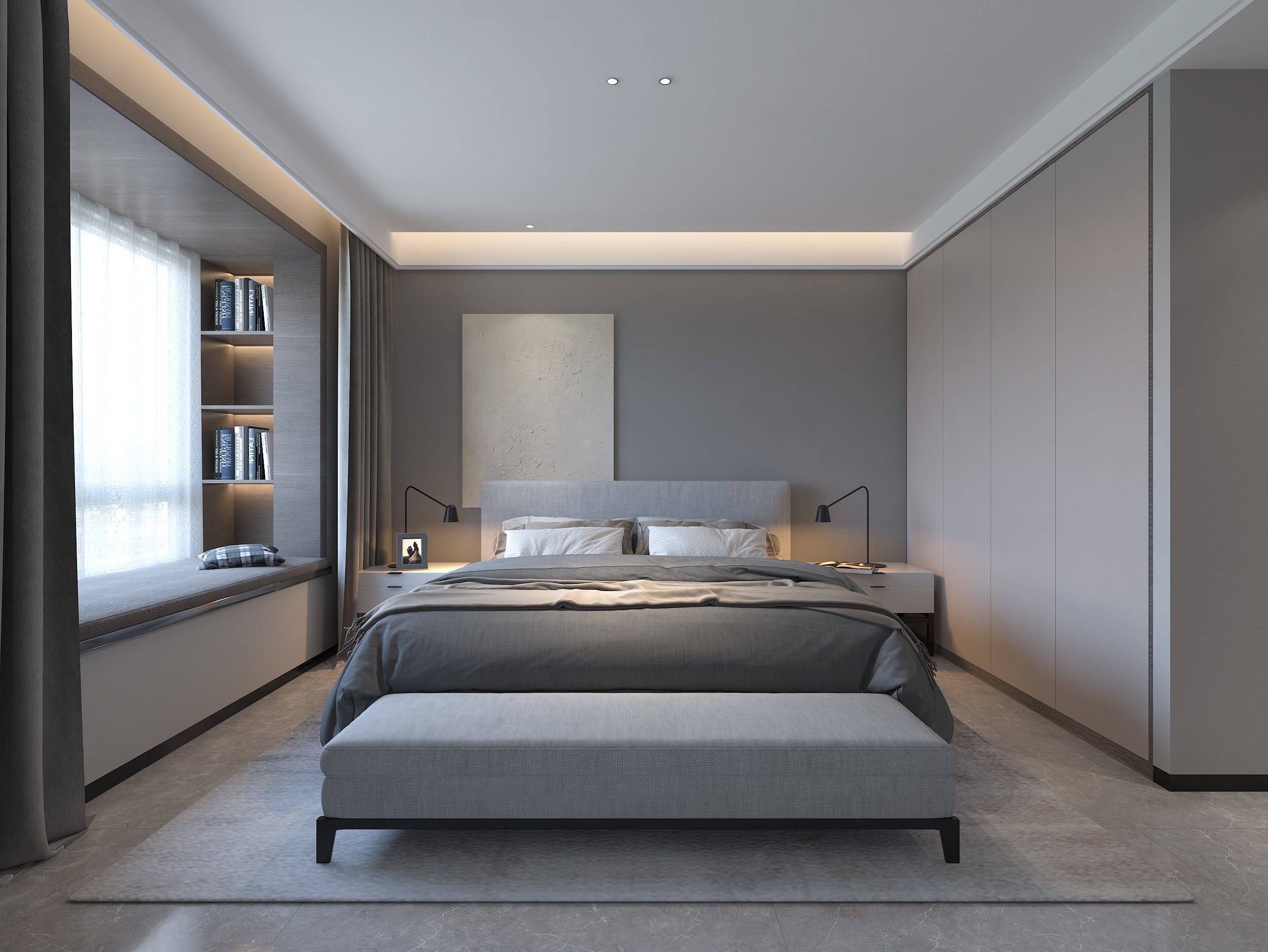 现代简约效果图——碧源月湖荣园