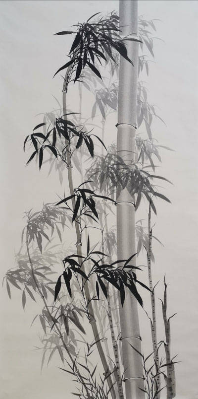 阮成森水墨颂兰竹一一兰竹之寓意