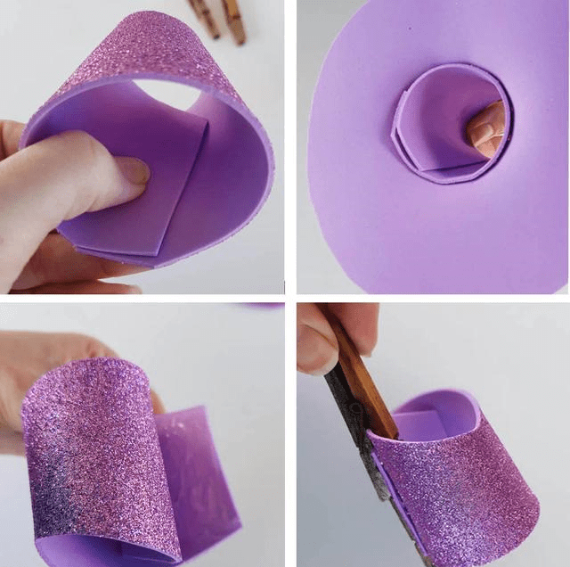 亲子手工:用海绵纸自制小礼帽