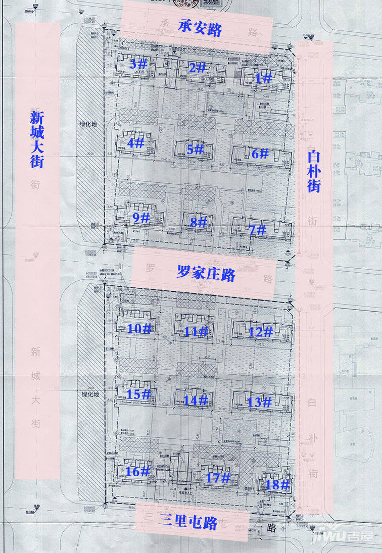 该项目位于正定新区,东至白朴街,西至新城大街,北至承安路,南至三里屯