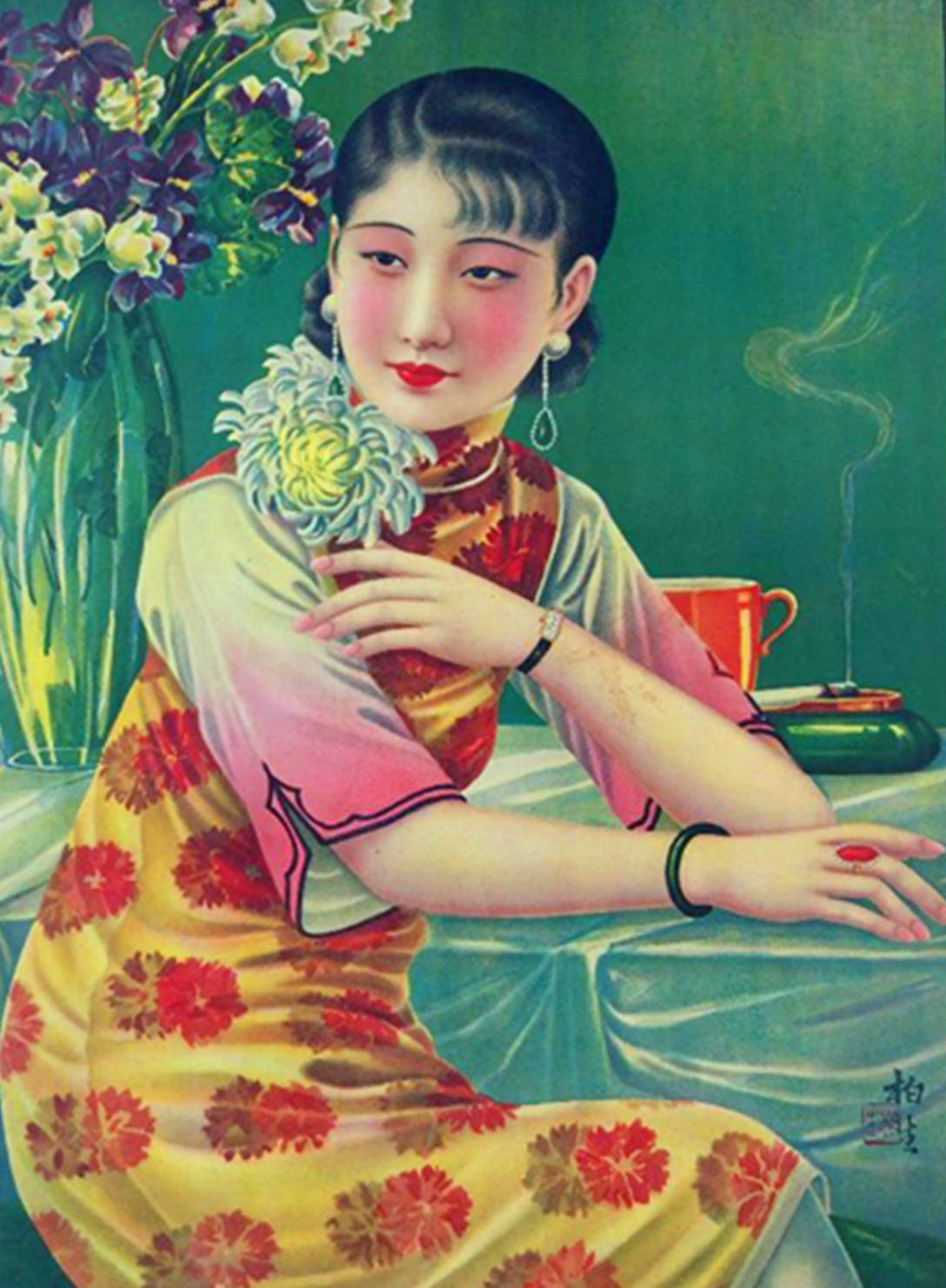 民国广告画上的明星美女,你喜欢哪位?乱世的颜值如何pk当红明星