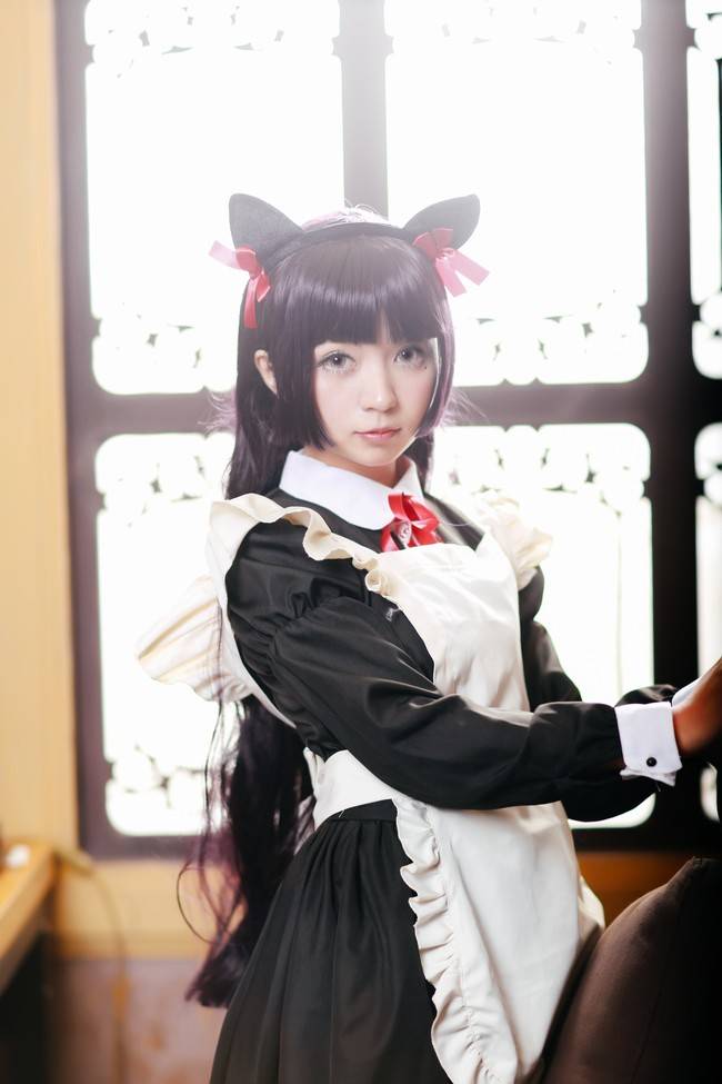 cos五更琉璃黑猫女仆装