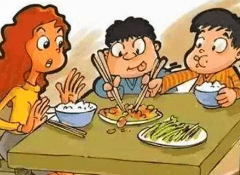 3,孩子吃饭时大声叫嚷