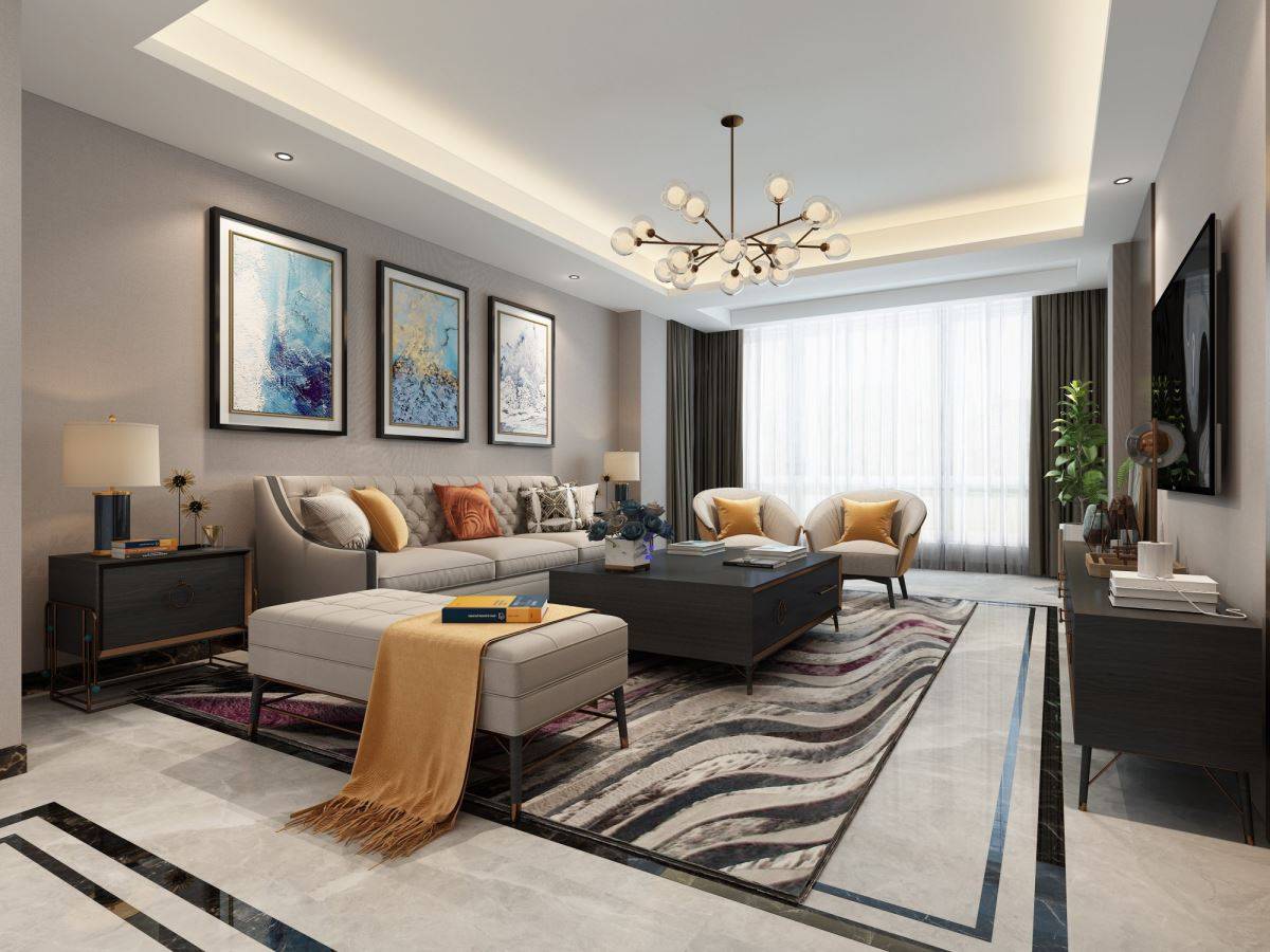 诸暨装修|128㎡现代风格装修软装搭配原则|新房装修效果图