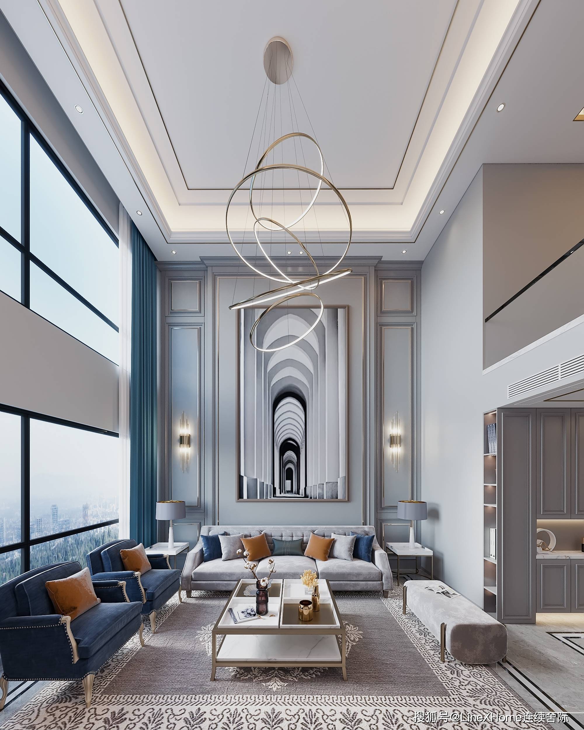 连续舍际-确认过眼神,这是你想要的别墅挑高空间设计!