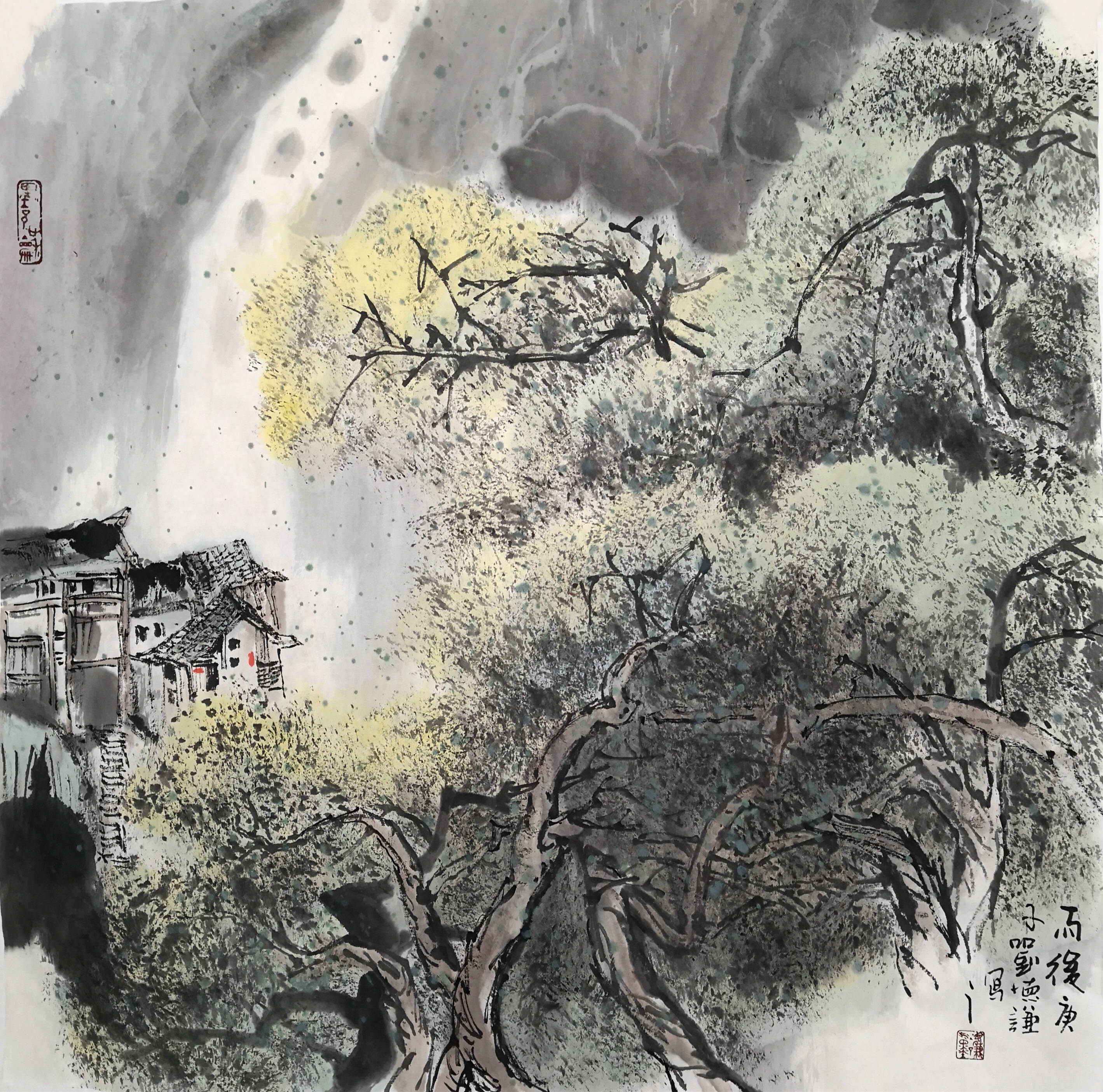 张际才山水画作品图片图片