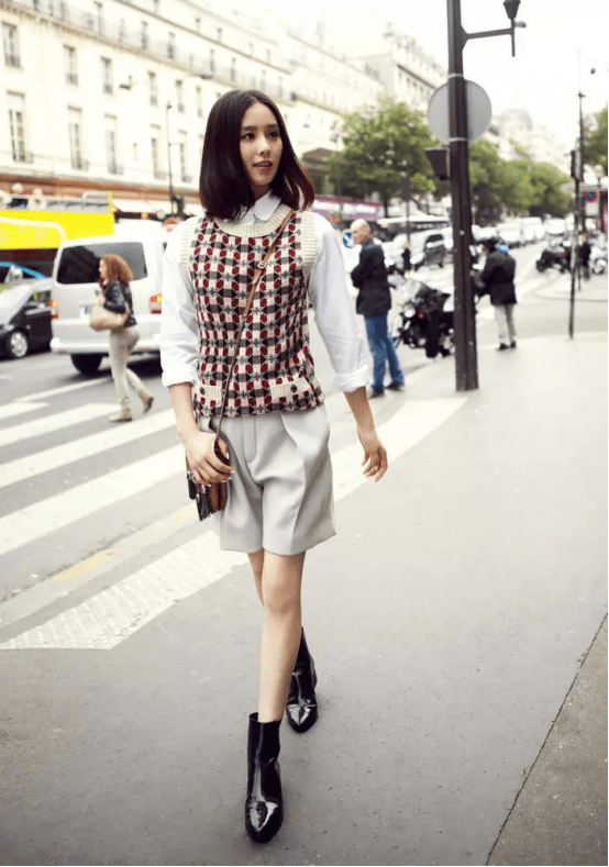 原创刘诗诗的端庄真是不输礼仪小姐粉色礼服一头披肩长发美到心坎里