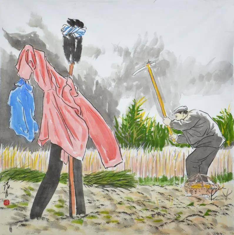 著名青年女画家胡诗月的脱贫攻坚系列国画作品
