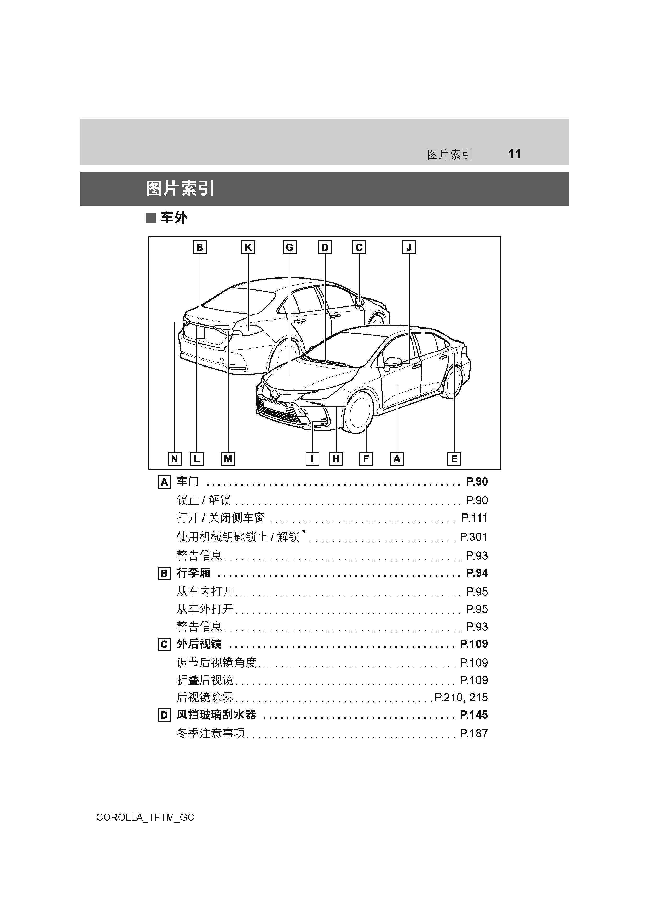 丰田卡罗拉车主必备丰田卡罗拉用户手册卡罗拉使用说明书卡罗拉保养