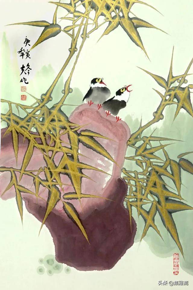 原创犁夫擅的金墨花鸟画风格独特名扬海内外