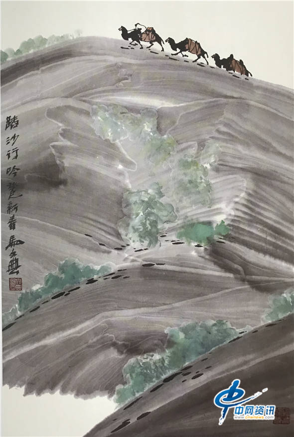 马文典画笔下的戈壁风情二