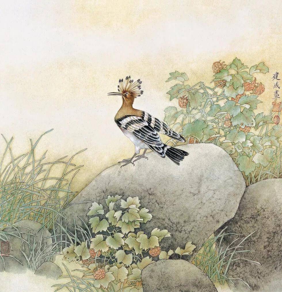 莫建成丨黄土高原走出的中国著名工笔花鸟画大家