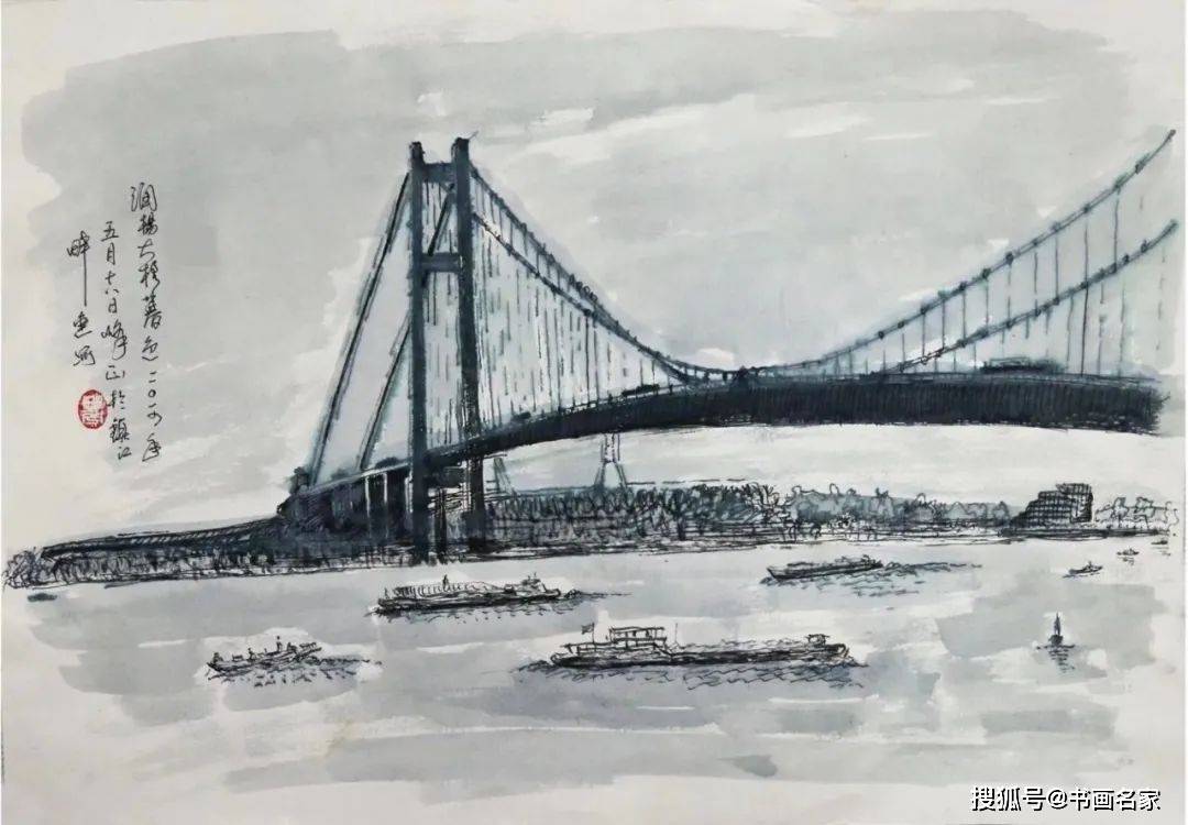 大连跨海大桥画画图片图片