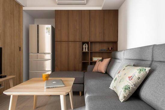 这套50平小家如何摆放l型沙发,双开门冰箱_手机搜狐网