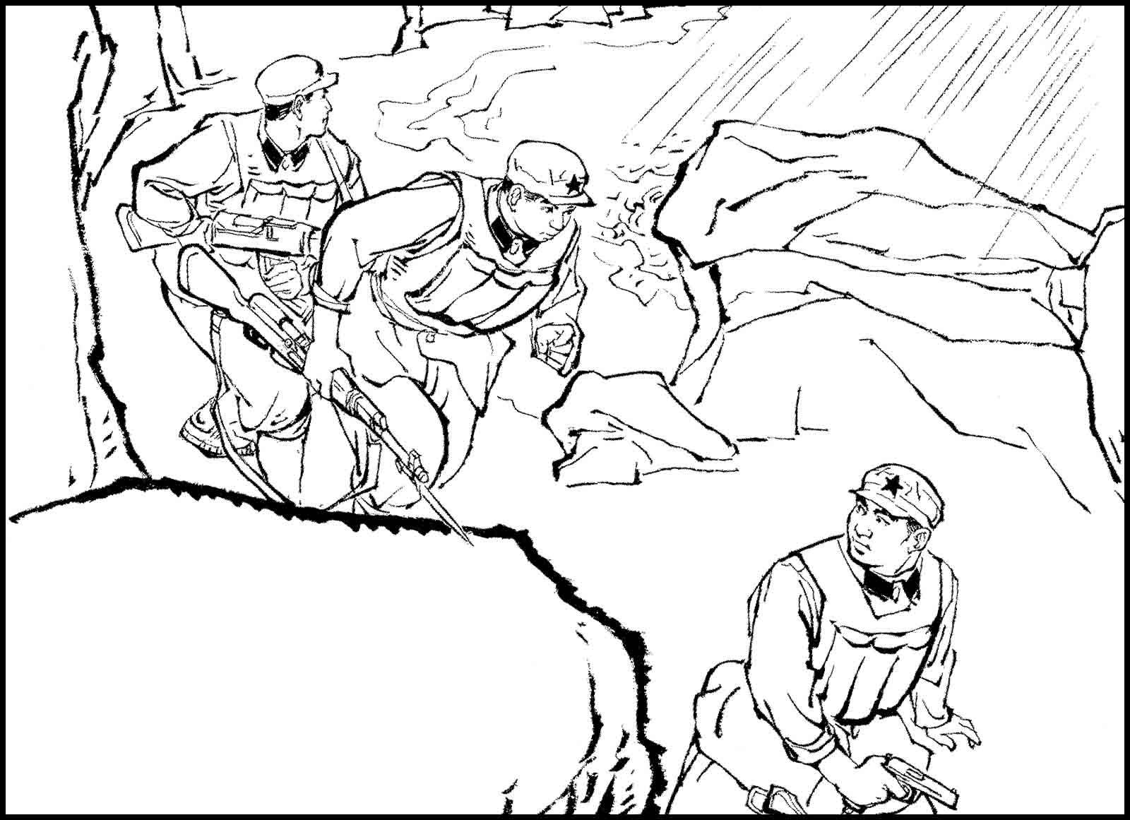 侦察兵的故事之敌岛插旗