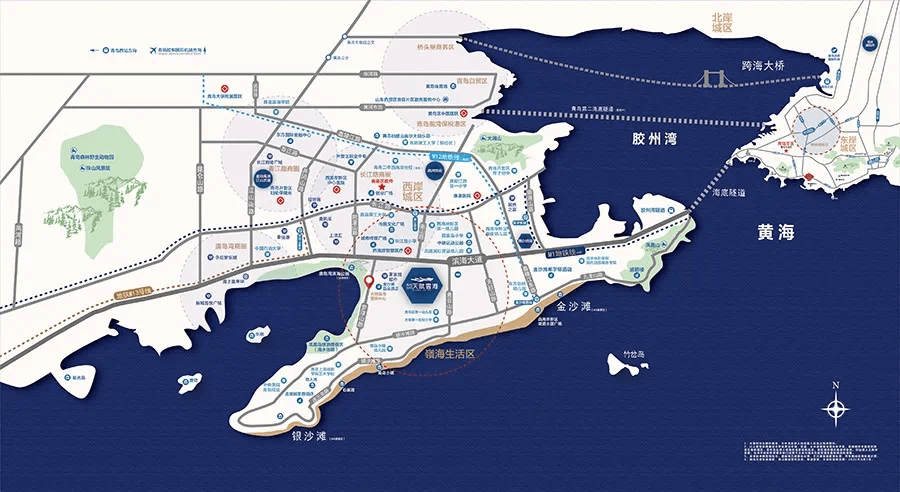 青岛唐岛湾地图图片