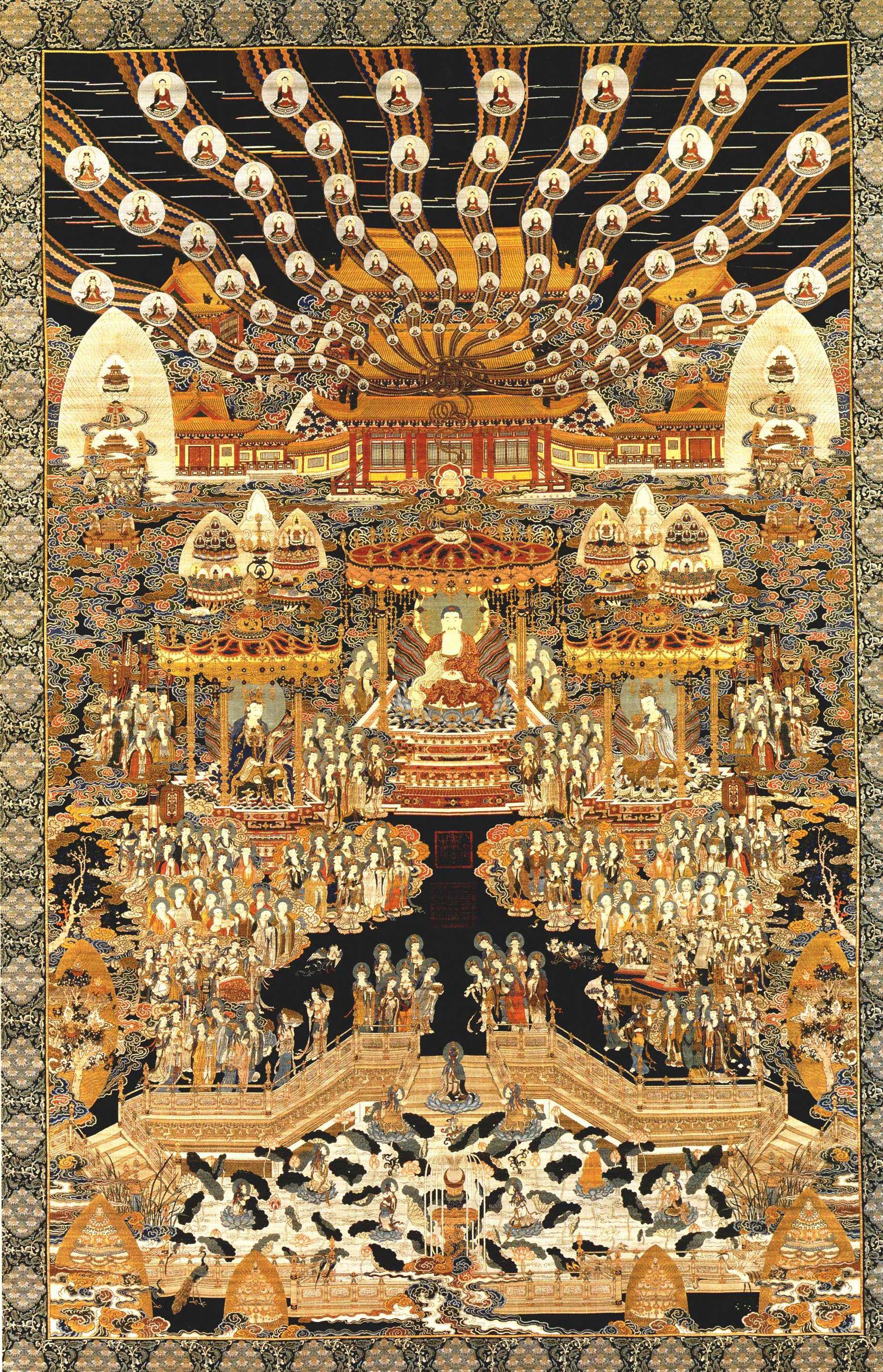 故宫博物院珍藏极乐世界图轴高手巧匠杰作举世仅此一幅