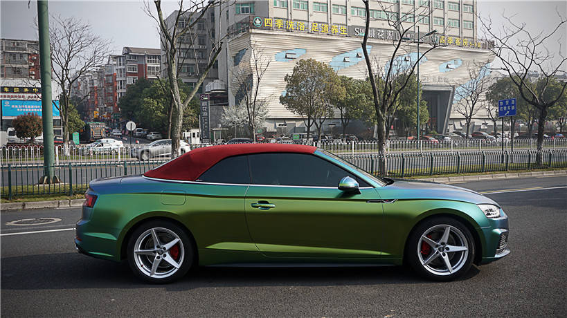 改色溢彩山脉绿 5色渐变 一张膜满足你对所有颜色的幻想 长沙汽车改色