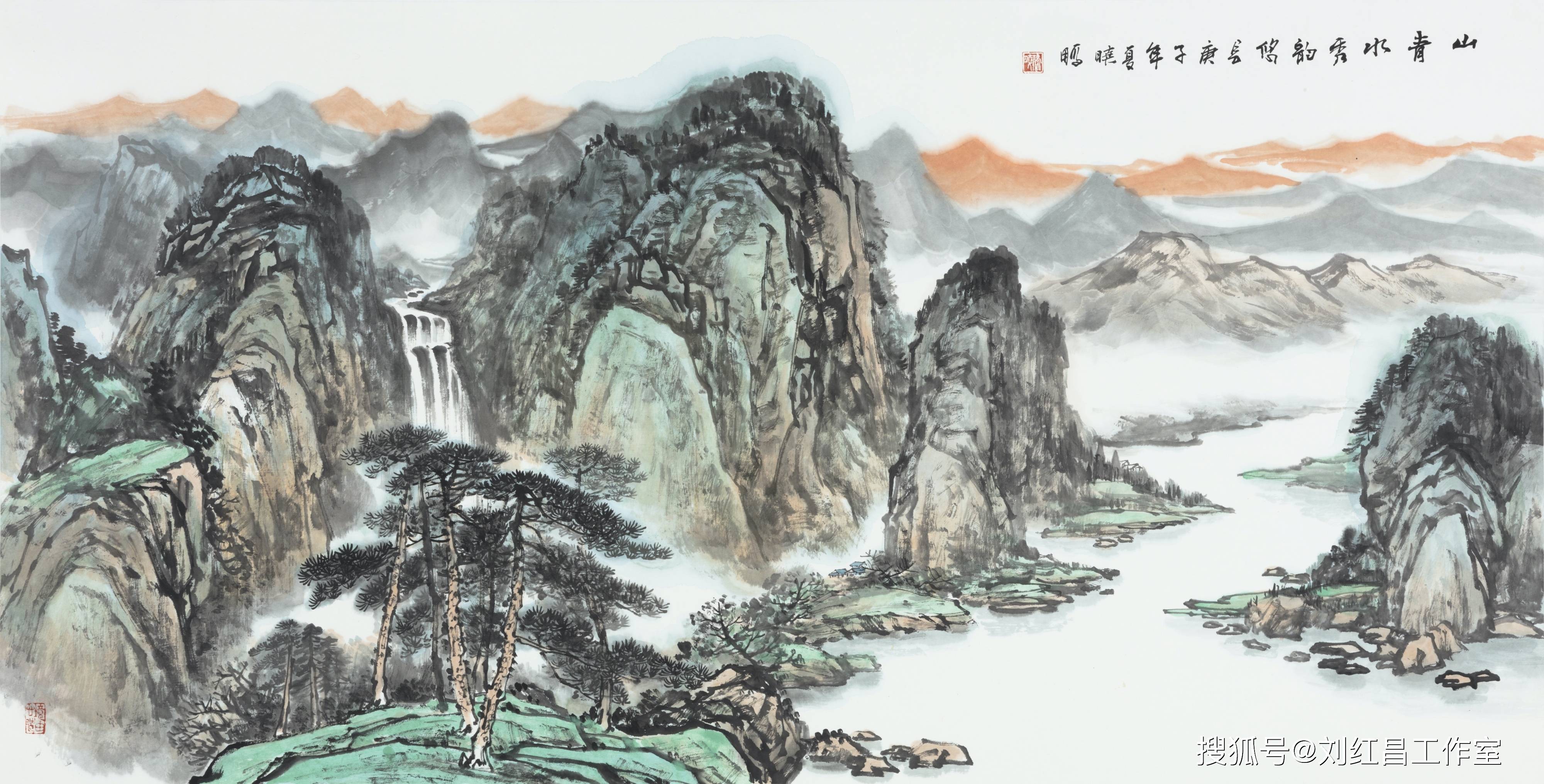 著名山水画家李晓鹏2020设色山水新作欣赏_手机搜狐网