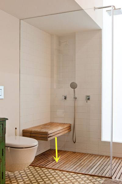 我决定等卫生间装修,要在淋浴房悬空25公分,砌个石凳坐着洗澡!