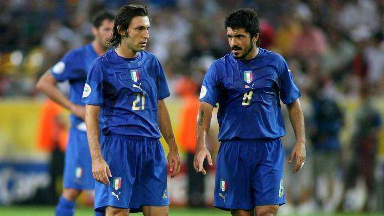 足坛十大双子星丨绅士与屠夫皮尔洛加图索堪称米兰队史最佳cp