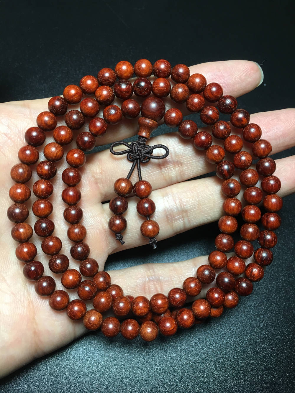 小叶紫檀108颗6mm手串