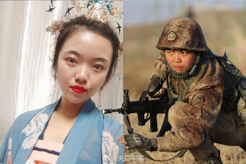 铿锵玫瑰初成长:女兵入伍前后对比照