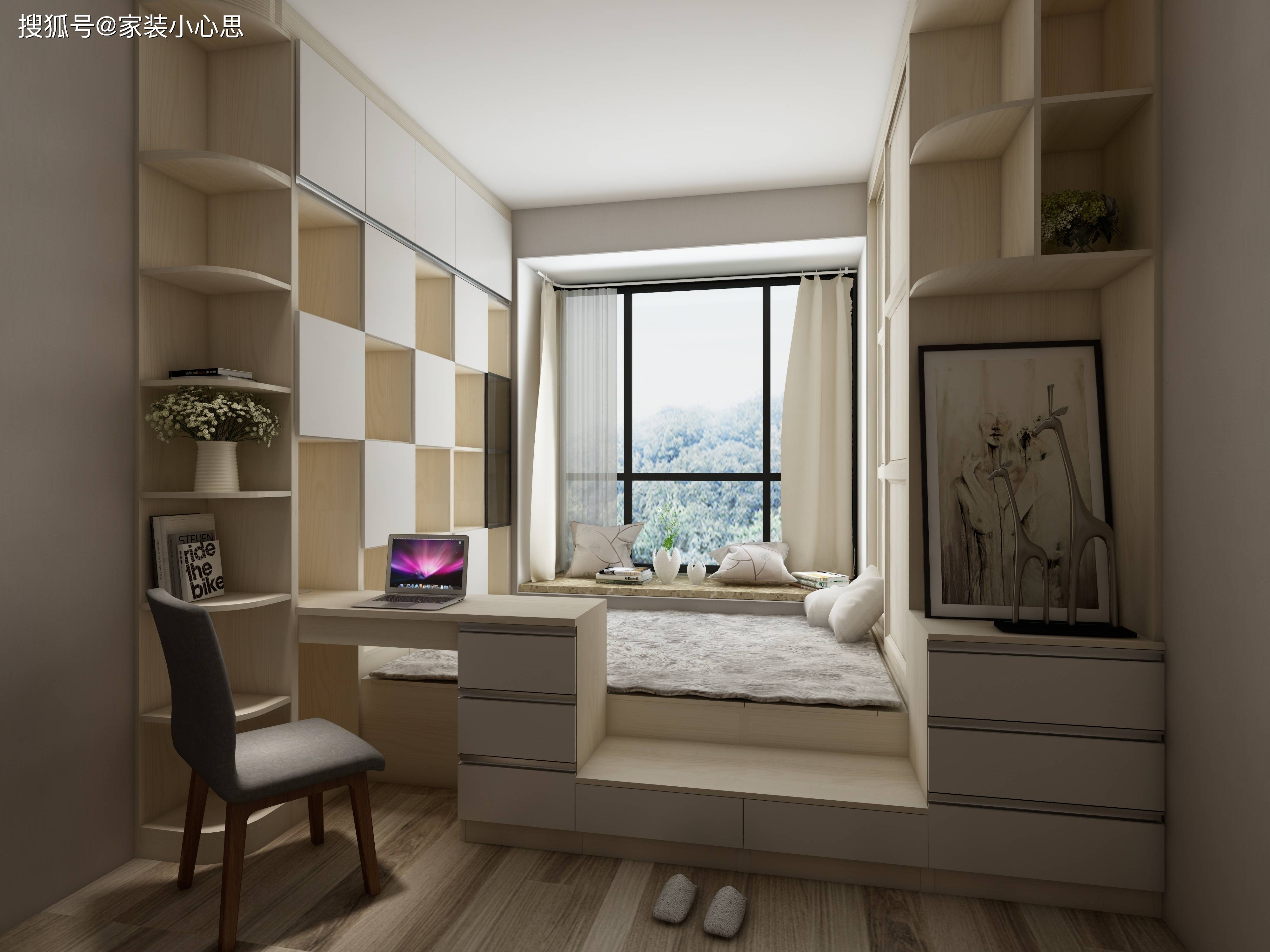 榻榻米加书房的设计可以把空间利用到极致,这些方案给你参照