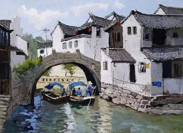 饱含诗情画意的山水油画,看上去就是一种享受!