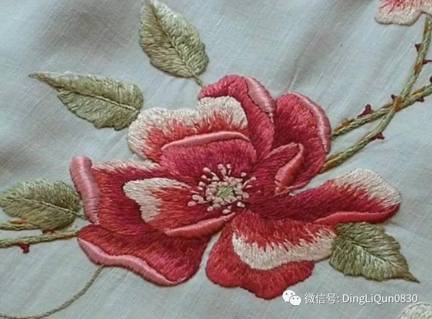 刺绣作品45个不同类型风格的花卉刺绣图案