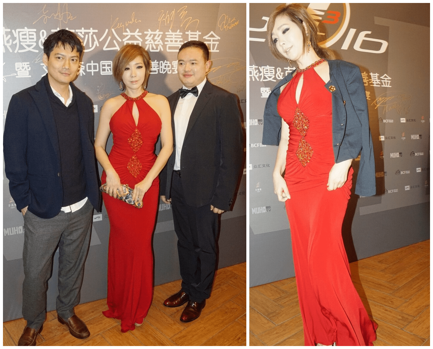 郑多燕身材堪比模特,抓褶红裙窈窕有型,看脖子终于相信她有53岁