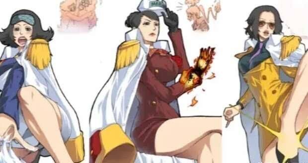 海贼王性转图,三大将成三美女,卡普战国成伴侣