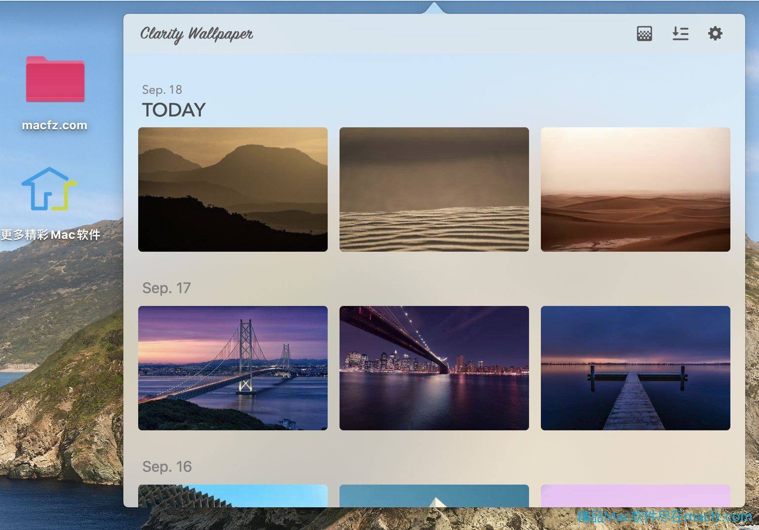 克拉壁纸desktop30一款mac上每日极简主题壁纸软件解锁内购中文版