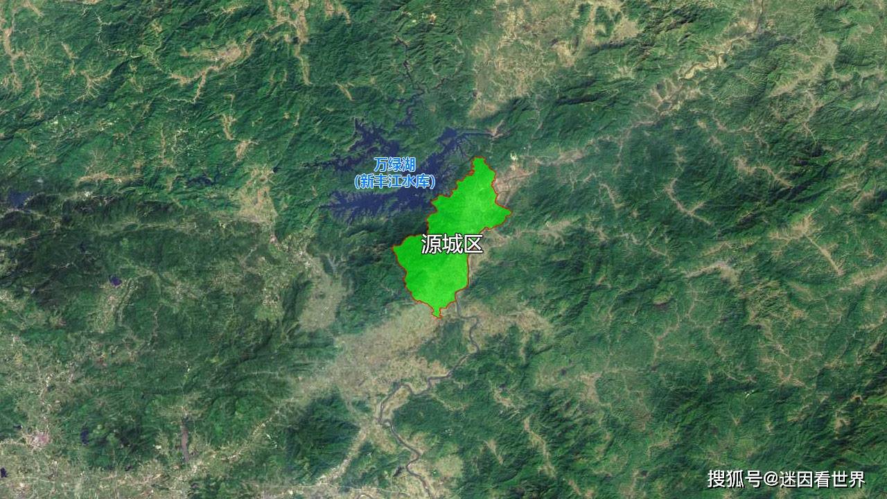 8张地形图快速了解广东省河源市的6个市辖区县