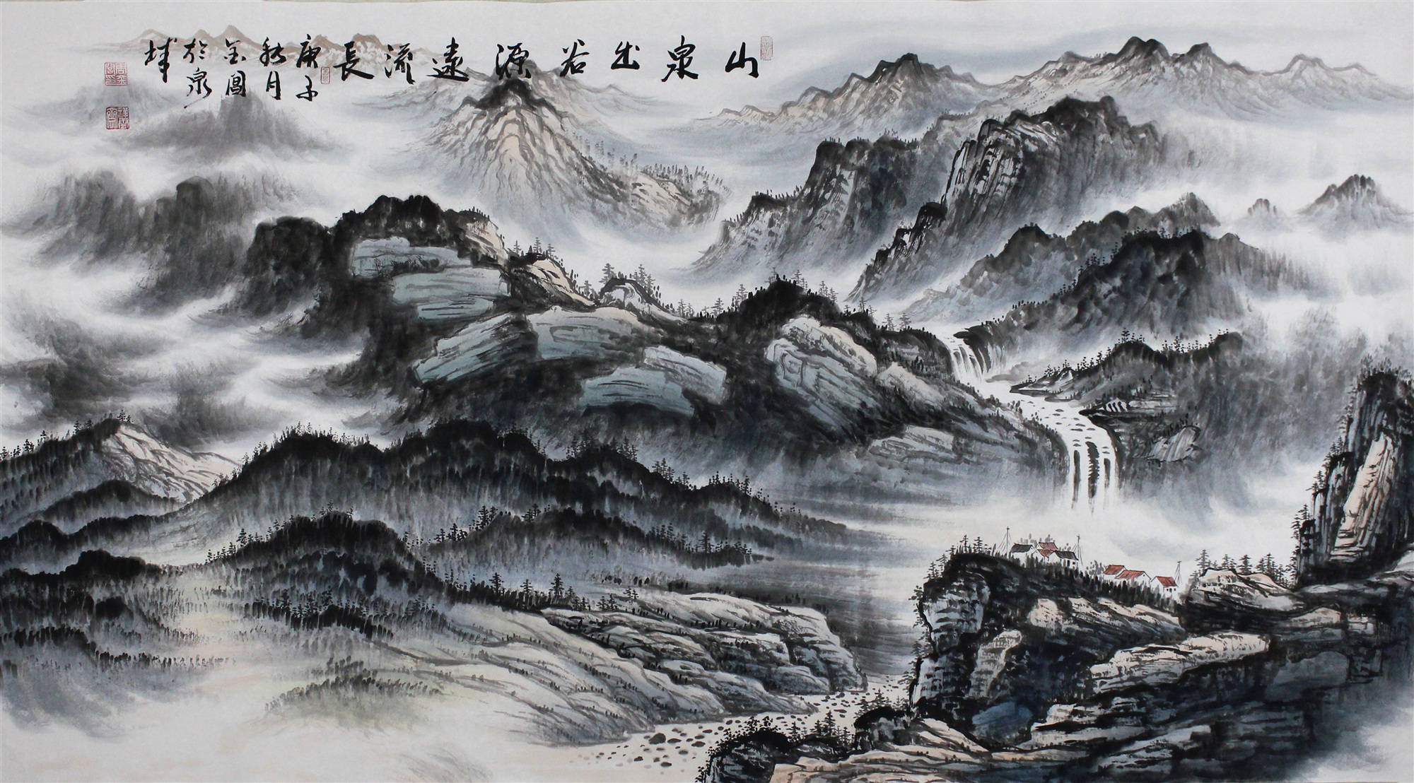 国画大师 周金阊 -山水精品系列之——巍峨山河_张大千