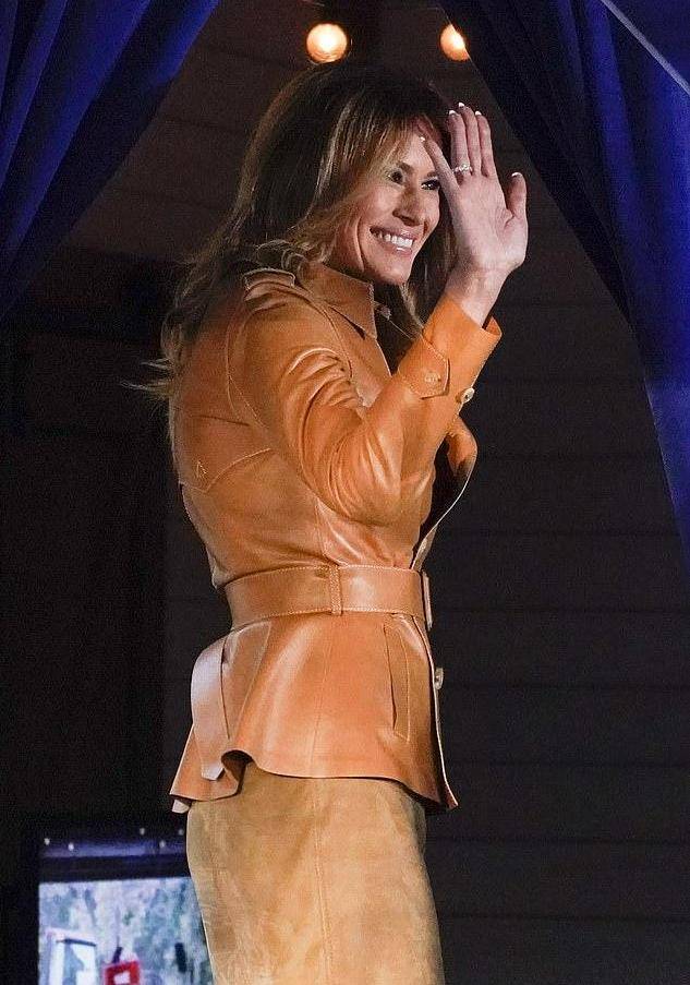 各自放招!梅拉尼娅皮衣皮裙太飒,奥巴马gaga助阵拜登超卖力-搜狐大视