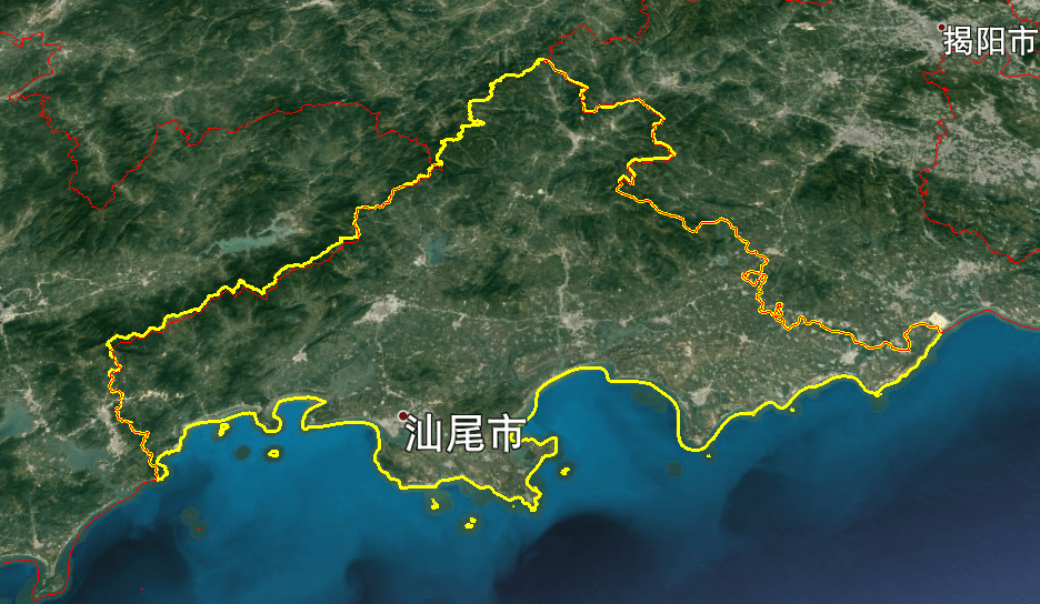 汕尾市地图全景图片