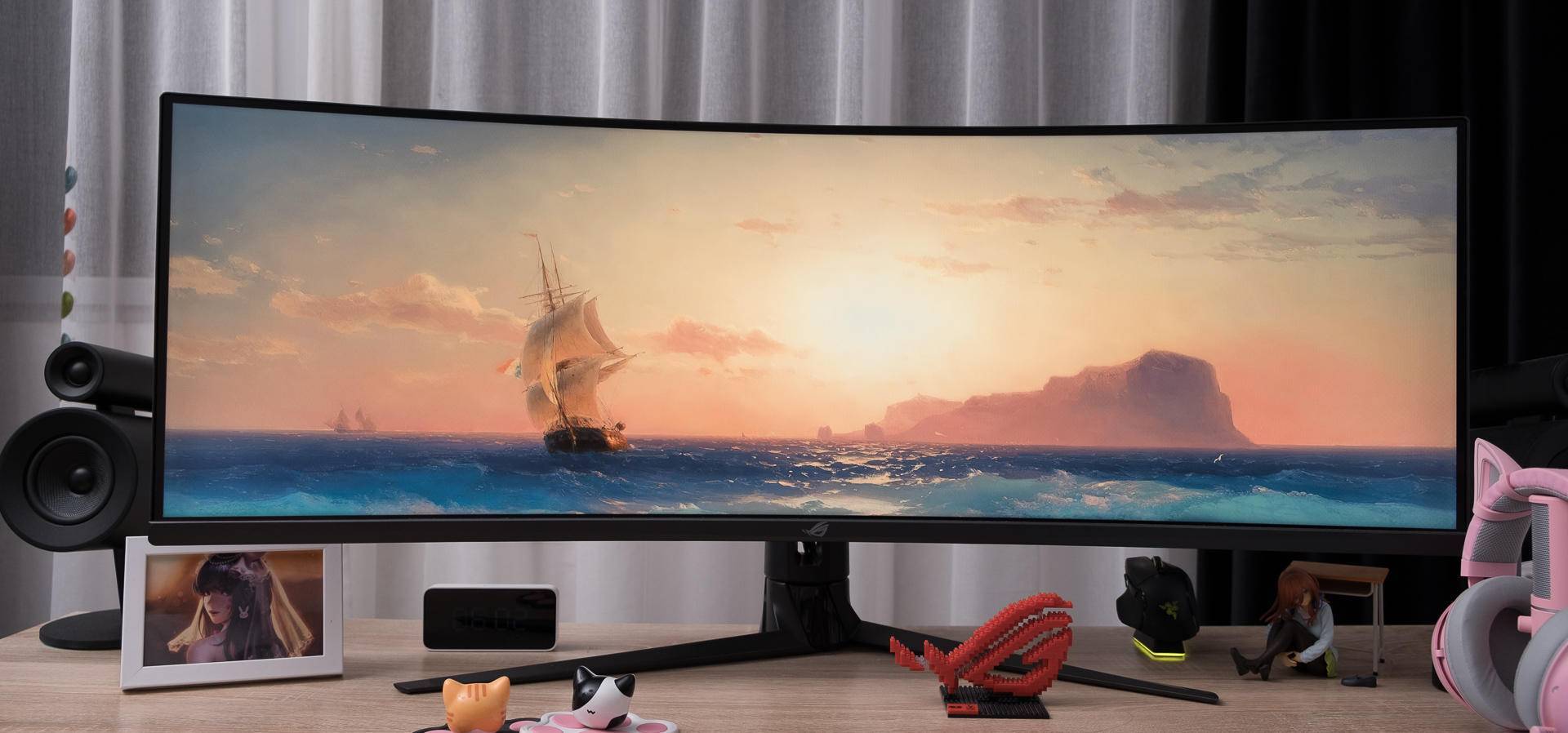 超宽视野体验翻倍华硕rogxg43vq显示器