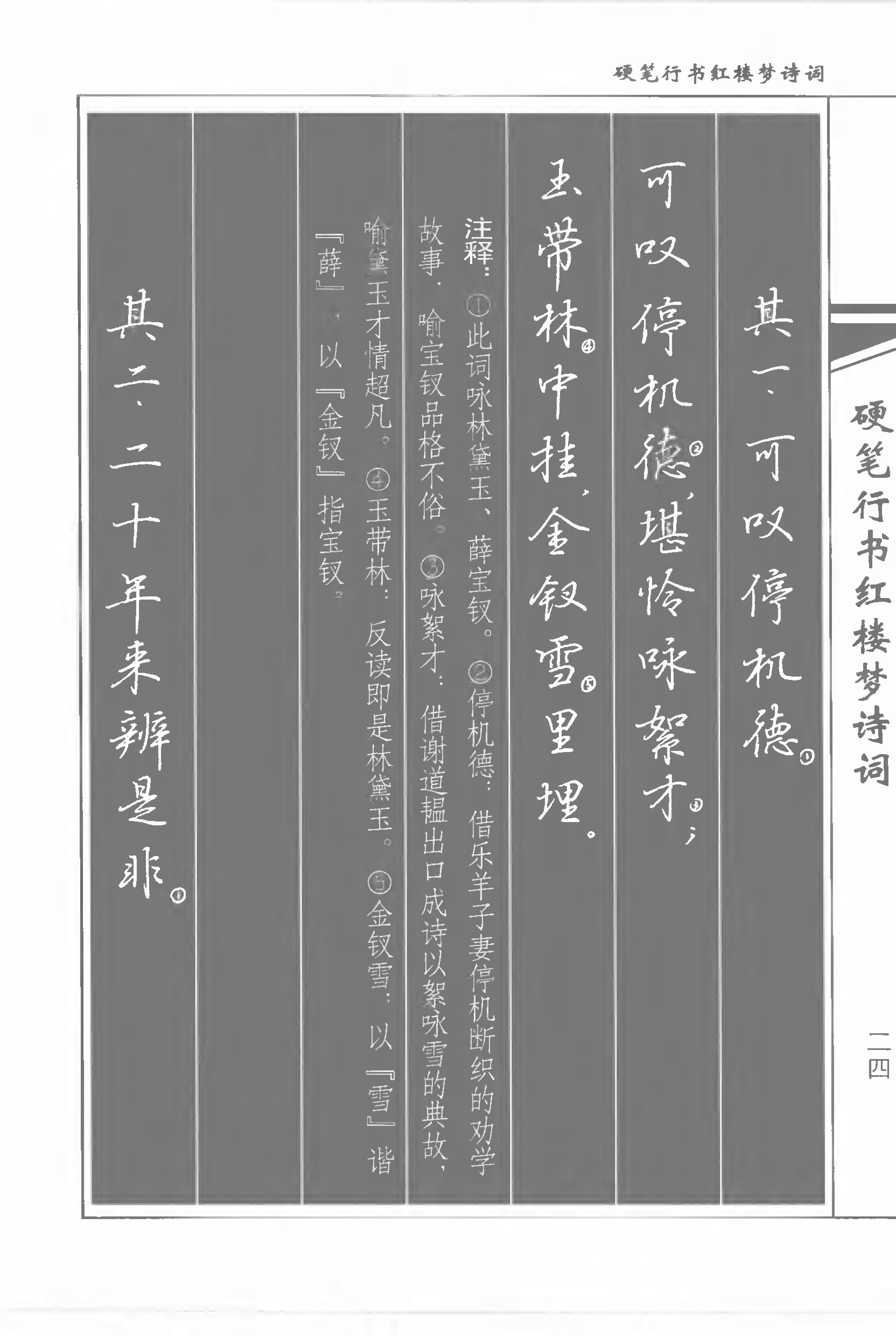 书法家吴玉生《硬笔行书红楼梦诗词》练字好字帖,轻松学书法