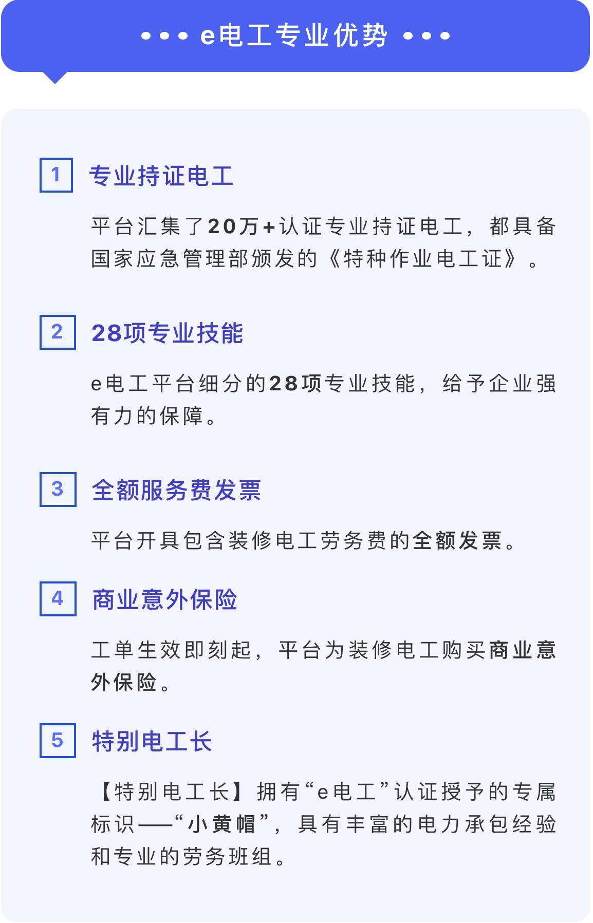 都具備國家應急管理部頒發的 《特種作業電工證》,以及平臺細分的 28