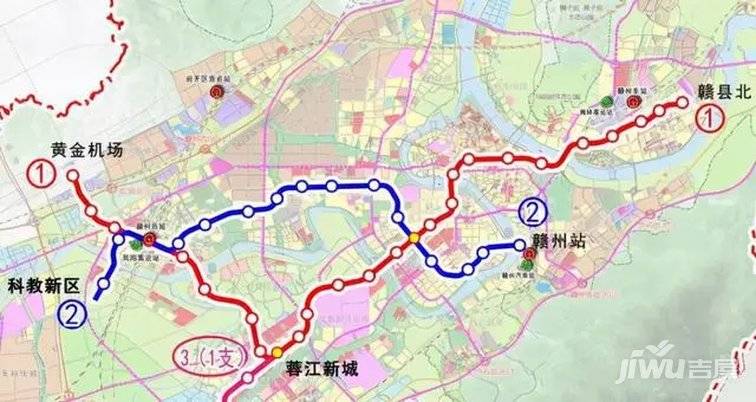 赣州地铁线共规划4条中心城区全覆盖具体路线曝光