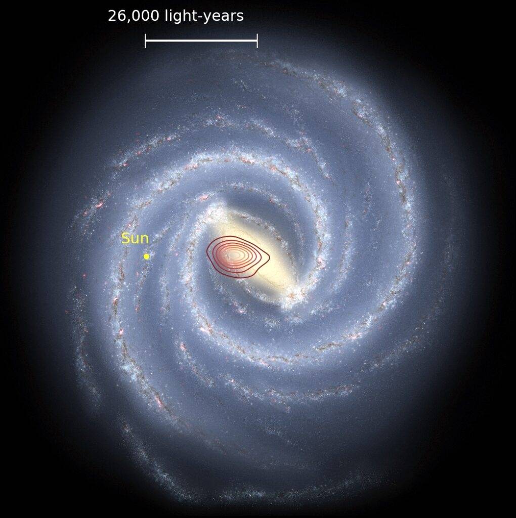 天文学家在银河系中心附近发现了一个古老星系的遗迹