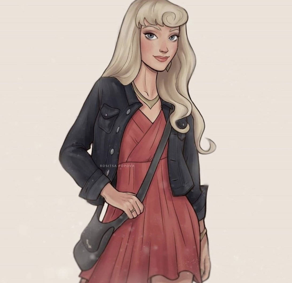 迪士尼公主做街拍少女花木兰的超短裤很抢镜乐佩有艺术感